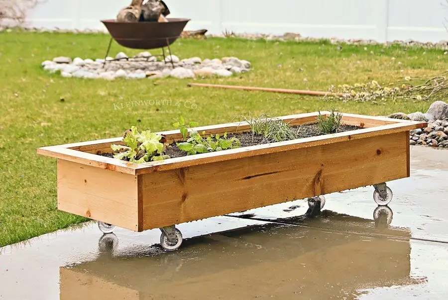 DIY Rolling planter box