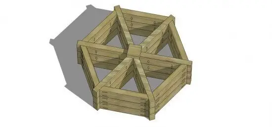 Herb wheel garden planter