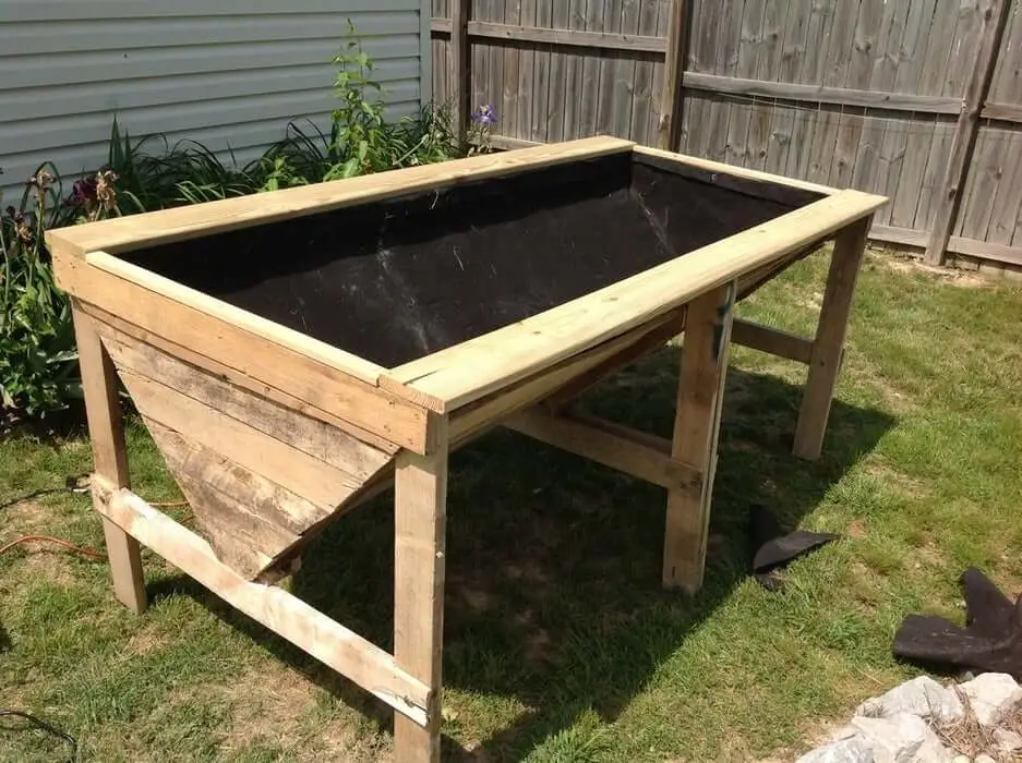 Raised bed made from pallets